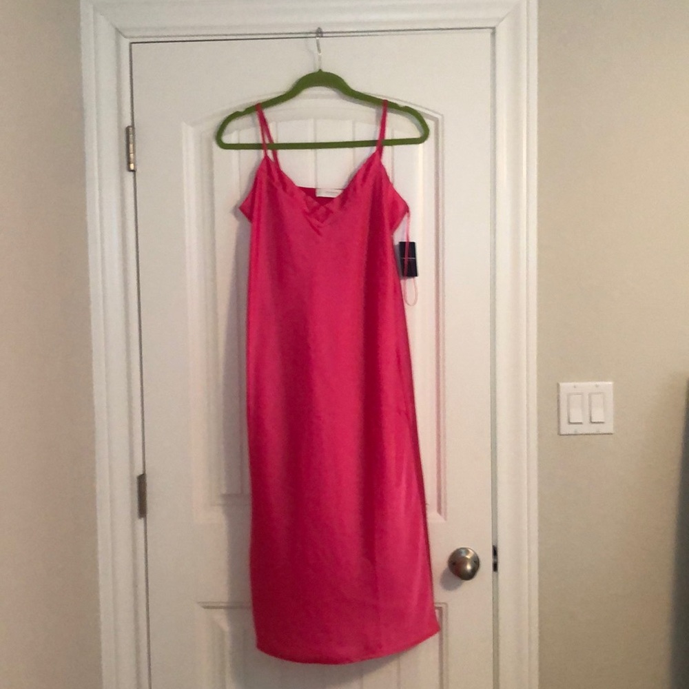 Lucky Hot Pink Satin Dress